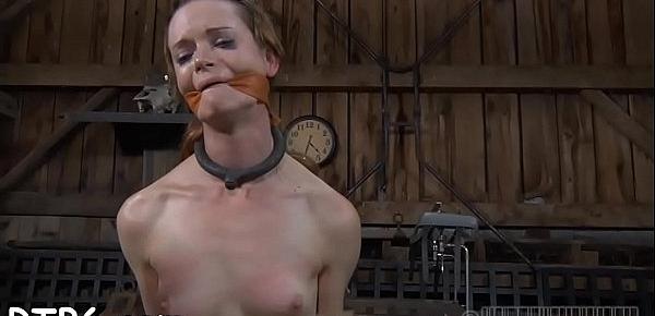  Gagged gal enjoys anguished torment for her hot body
